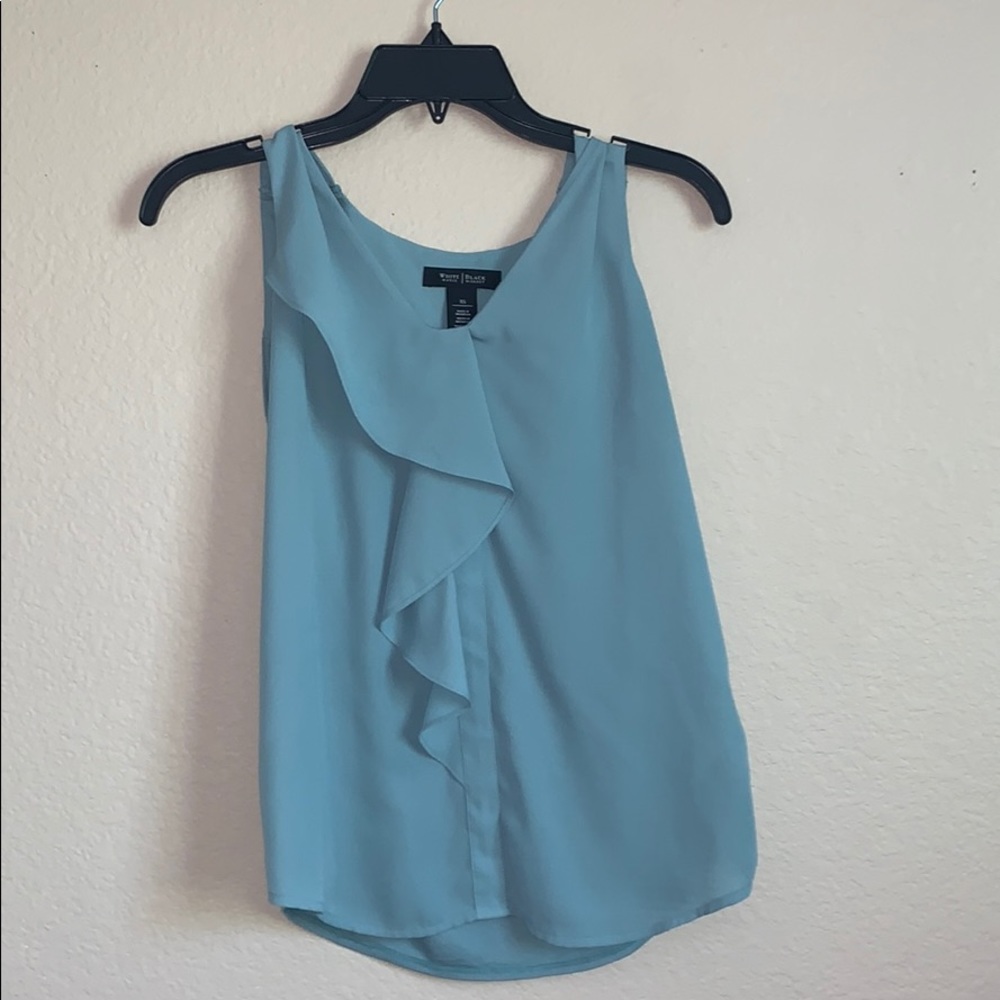 WHBM Teal Flowy Shirt